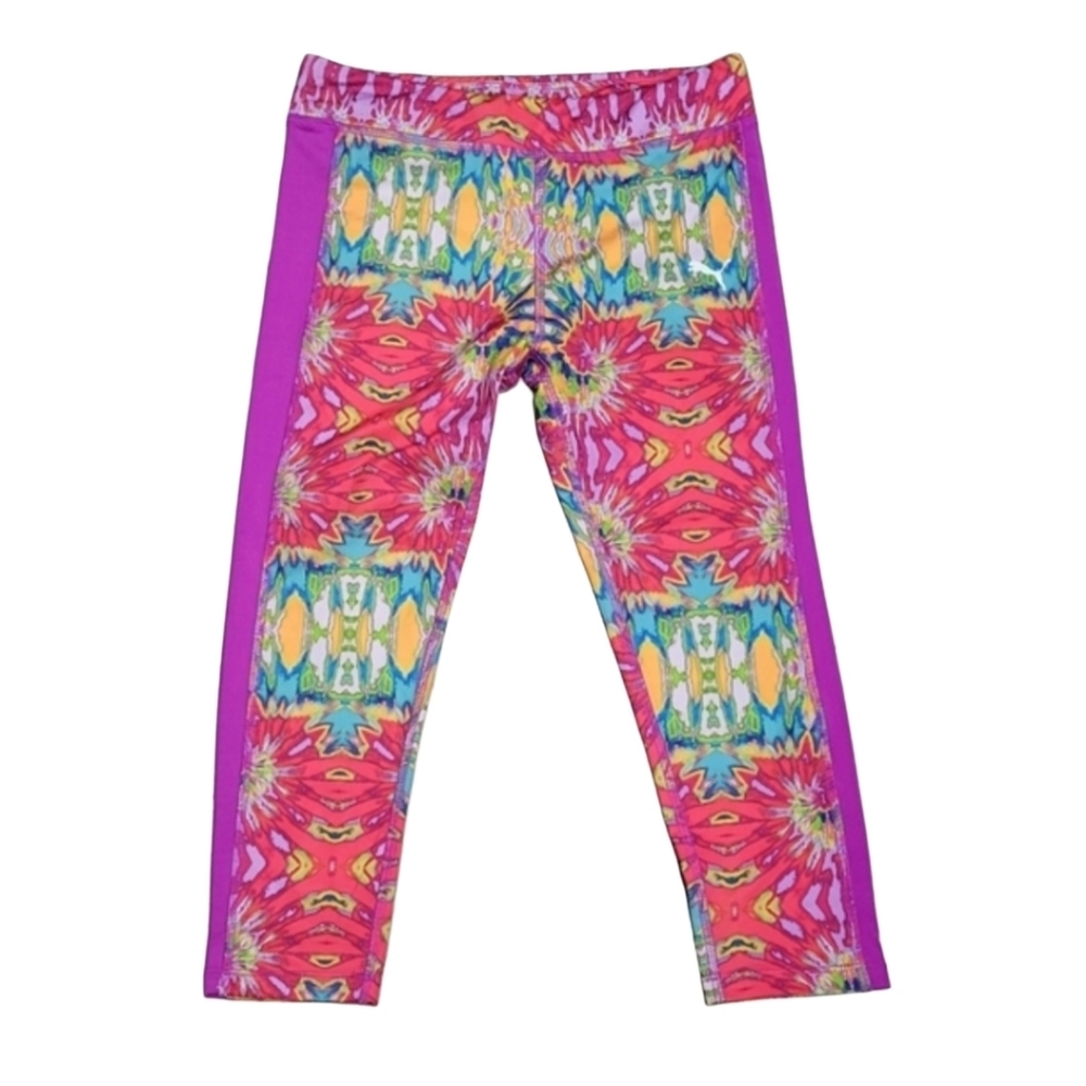Puma Colorful Crop Leggings Size Large 12/14